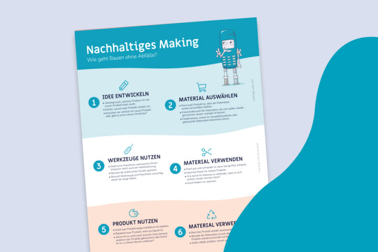 Tueftellab Kurskachel Lernmaterial Poster NachhaltigesMaking